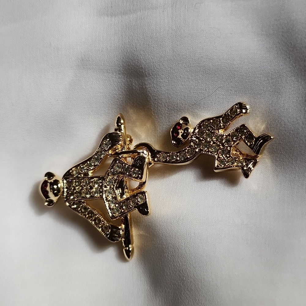 FUN PRE-OWNED JOAN RIVERS RHINESTONE MONKEY PIN